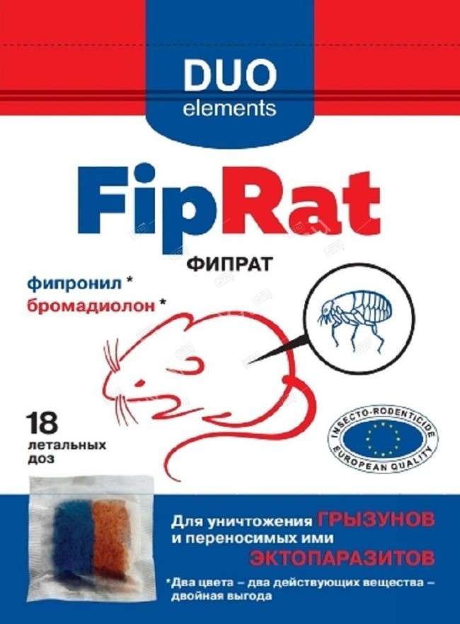 ФИПРАТ DUO 18 доз тестобрикет 180г/40шт ФИПРАТ DUO 18 доз тестобрикет 180г/40шт