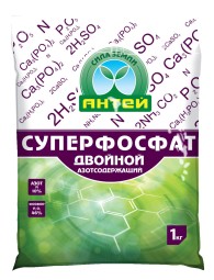 Суперфосфат ДВОЙНОЙ (P-46%)  1кг/24шт  Ант